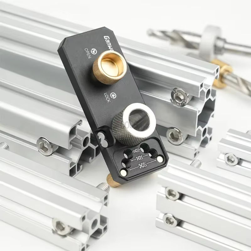 LTOOLS Aluminiumprofil Positionierungs- und Bohrlehren-Set für 20/30/40 Serienprofile mit M6 und M8 Stufenbohrern - Bild 4