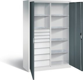 C+P Werkzeugschrank Acurado aus Stahl, Front Anthrazitgrau und Korpus Lichtgrau, H: 195 cm, B: 120 cm, T: 50 cm - Bild 1