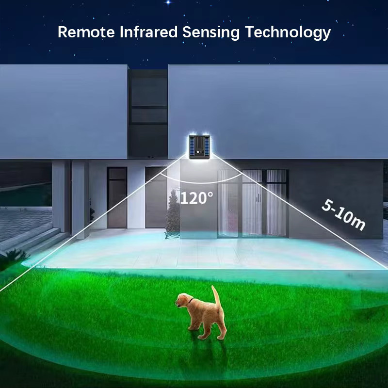 SHENZHITECH Solarwandleuchte in Schwarz mit 120 Grad Neigung, Infrarot-Bewegungssensor, Fernbedienung und IP65 Wasserdichtigkeit für den Garten - Bild 4
