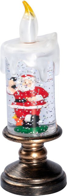LED-Kerze Glitter von viva domo in Mehrfarbig mit Schneeflocken-Design für Weihnachten - Bild 1