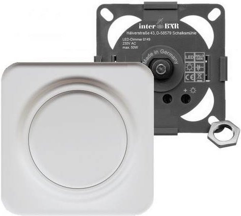 InterBär Möbeleinbau-Dimmer Weiß 8149-008.01 für Wandmontage - Bild 1