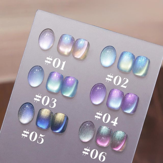 PSK Dreamy Aurora Night Cat Eye Gel Nagellack, Blauer, Schimmernd - Bild 1