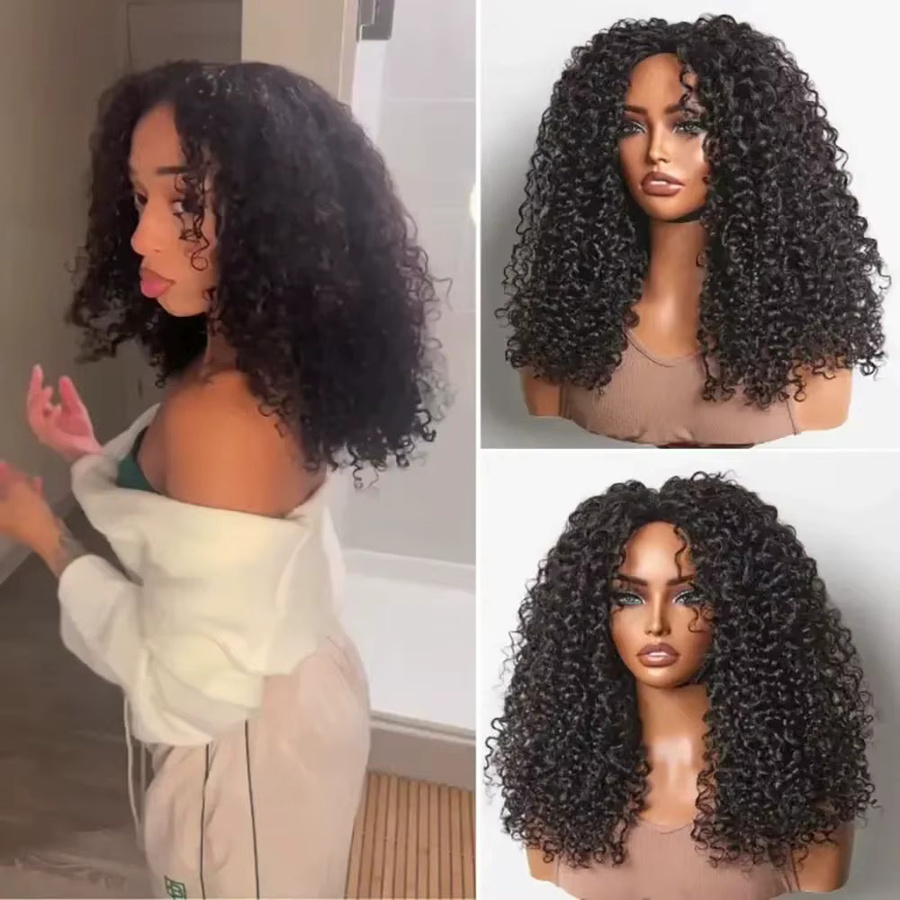 SUNPER QUEEN Halbperücke, Echthaar, Kinky Curly, mit Stirnband - Bild 4