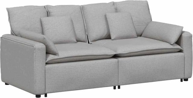 vidaXL Modulares Sofa Wolkengrau mit Kissen und Armlehnen - Bild 1