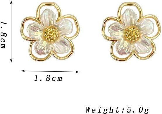 Lucky Star Jewelry Ohrstecker, Acryl, Gold, Zirkonia, Damen - Bild 1
