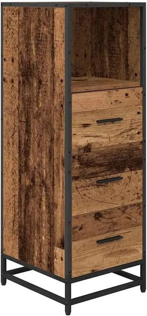 vidaXL Badezimmermöbel-Set aus Holzwerkstoff in Altholz-Optik, Farbe: Braun, B/T/H: 35 x 37,5 x 100 cm - Bild 1
