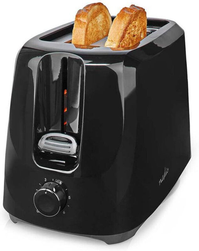 Nedis KABT150EBK Toaster in Schwarz mit Kabelaufbewahrung - Bild 2