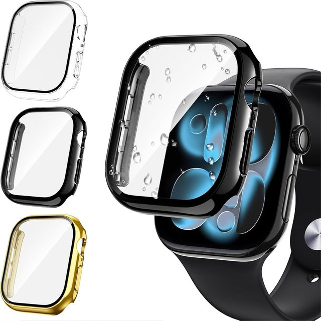 Apple Displayschutzfolie, Glas, Silikon, Schwarz, Unisex - Bild 1