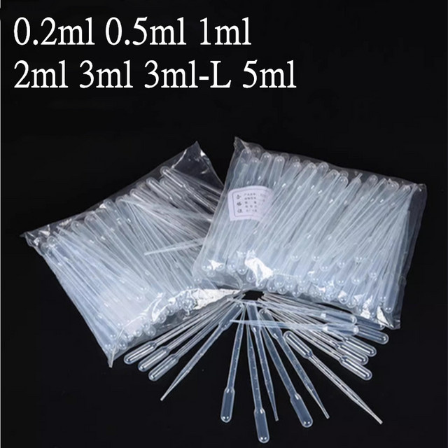 Transparente Einweg-Pasteurpipetten aus Kunststoff für ätherische Öle in verschiedenen Volumina von 0,2 ml bis 5 ml - Bild 1