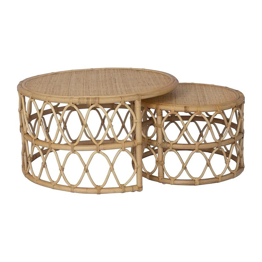 Ronita Couchtisch aus Rattan in Beige mit einer Breite von 80 cm - Bild 2