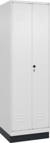 C+P Spind Classic PLUS Schwarz-Weiß mit Sockel, 2 Abteile, Sicherheits-Drehriegel, B/T/H: 60 x 50 x 195 cm - Bild 1