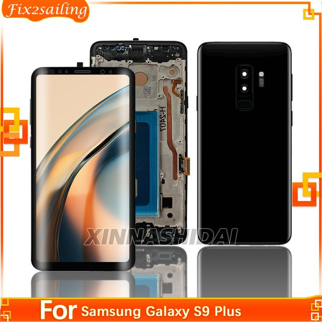 Samsung Galaxy S9 Plus LCD Display mit Super TFT-Display und Digitaler Touchscreen in Schwarz für G965F G9650 inklusive Rahmenmontage - Bild 1