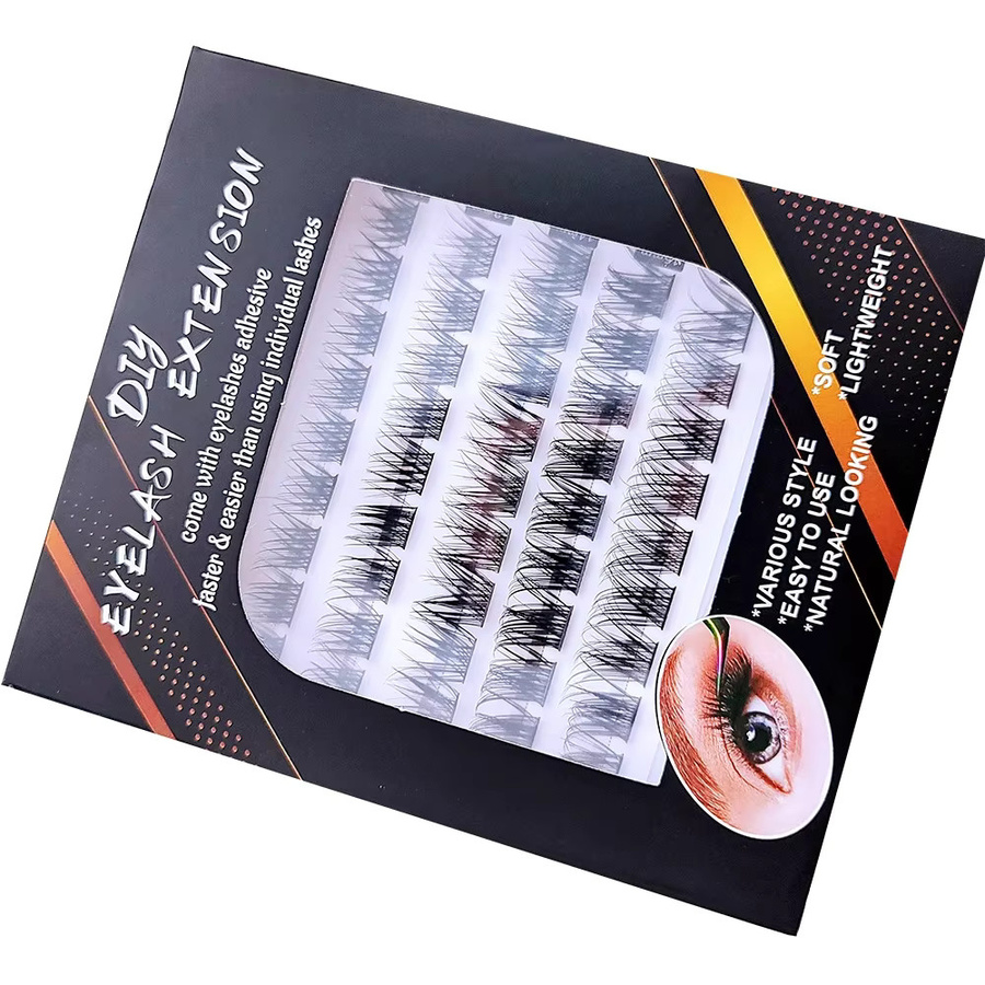 45 Cluster DIY falsche Wimpern, einzeln, wiederverwendbar, Schwarz, natürlich - Bild 3