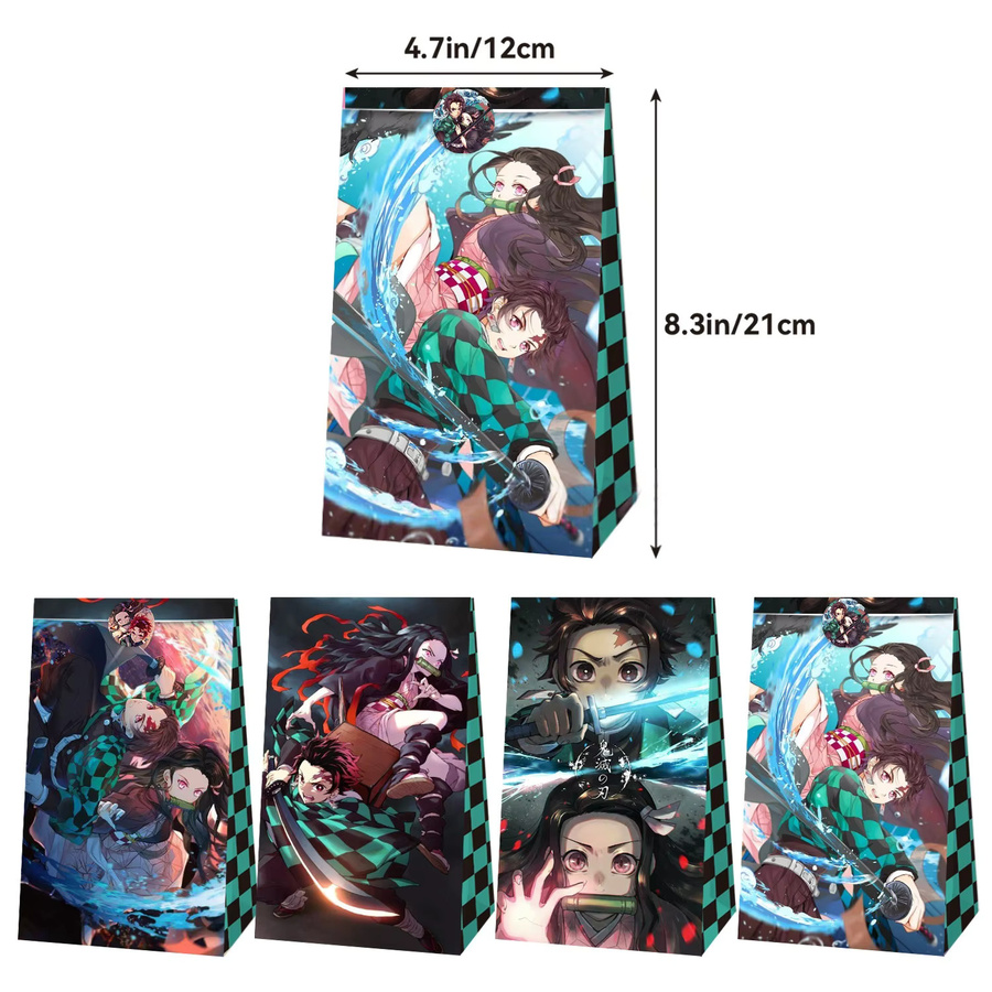 Bandai Demon Slayer Party-Geschenktüten-Set mit Aufklebern in Mehrfarbig - Bild 3