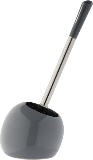 Axentia WC-Garnitur Pisa aus Keramik in Anthrazit mit silberner Bürste, Höhe: 34,5 cm, Breite: 15,5 cm, Tiefe: 1,0 cm - Bild 1