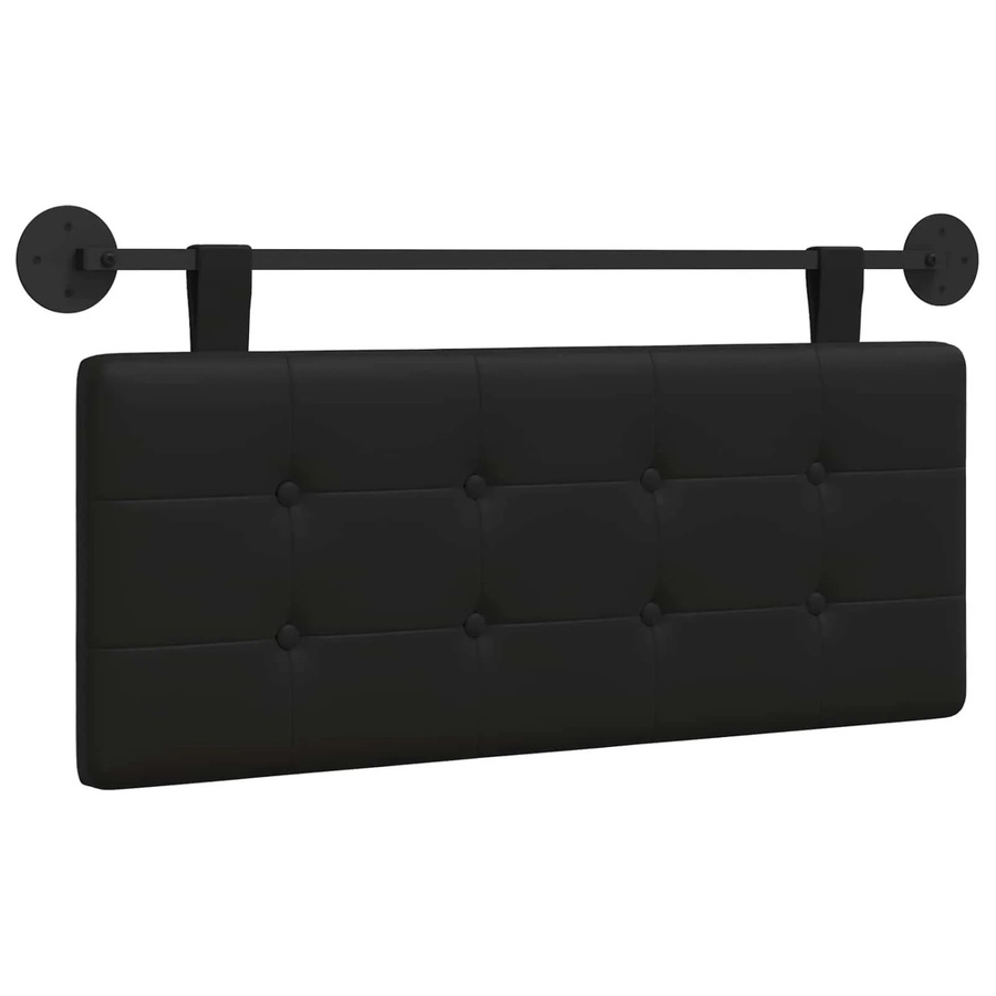 vidaXL Hängendes Kopfteil aus Kunstleder in Schwarz, Modernes Polsterteil für Schlafzimmer mit geometrischem Design, Breite: 110 cm, Höhe: 55 cm, Tiefe: 5 cm - Bild 2