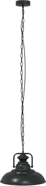vidaXL Pendelleuchte aus Metall in Schwarz im Industrial Design mit E27 Fassung, Durchmesser: 31 cm - Bild 1