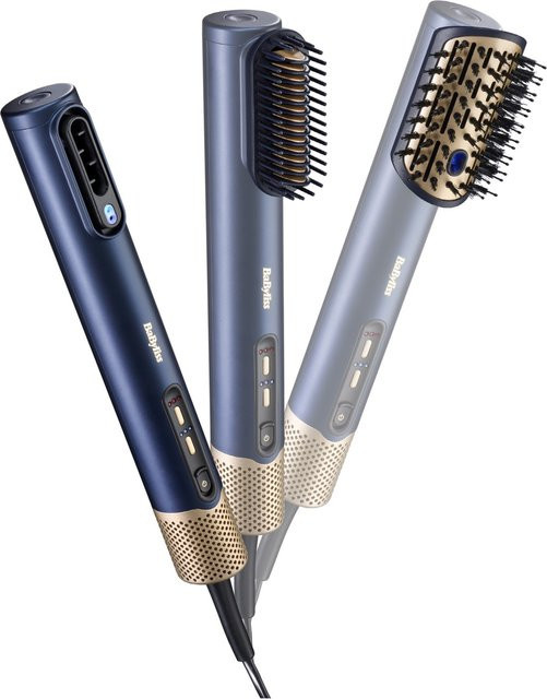 BaByliss Air Wand 3-in-1 Haartrockner, Glätteisen und Warmluftbürste, Blau - Bild 1