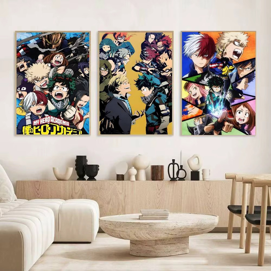 Selbstklebendes Cartoon-Poster My Hero Academia als Papierdruck in Mehrfarben für deine Wandgestaltung - Bild 3