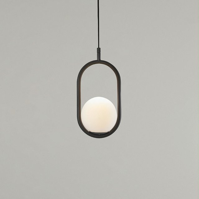 B.Lux C_Ball S1 Pendelleuchte in Schwarz matt aus Metall und Glas - Bild 1
