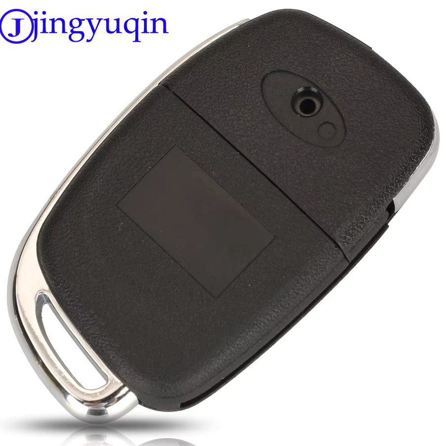 Jingyuqin Klappschlüssel-Gehäuse für Hyundai Tucson Sonata Elantra Mistra Solaris Accent Santa Fe, 2/3/4-Tasten, Schwarz, mit 4 Klingen-Typen - Bild 3