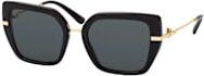 Dolce&Gabbana DG 4474 Sonnenbrille, Quadratisch, Vollrand, Damen, Schwarz, Grau - Bild 1