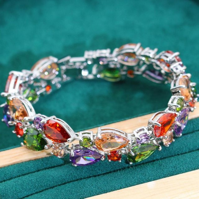 YIRAN Armband Damen, Kupfer, Schwarz, Diamant, Zirkonia - Bild 1