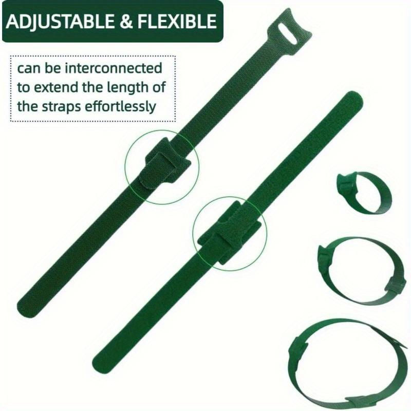 100 Stück Wiederverwendbare Nylon Pflanzenbinder mit Klettverschluss für Garten und Gewächshaus von SZwatch - Bild 2