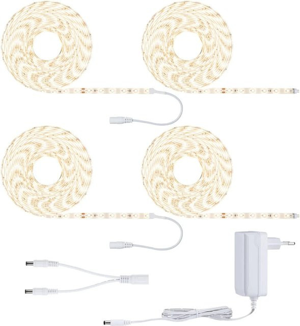 Paulmann SimpLED LED-Strip Komplettset mit Netzteil, 45W, 280lm, 3000K, Warmweiß, 20 m - Bild 1