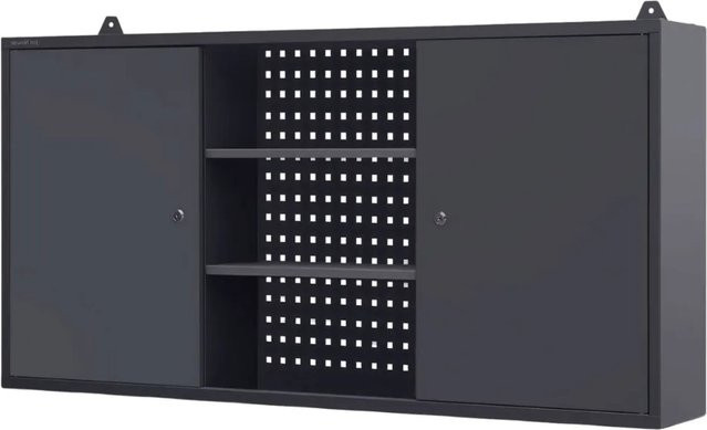 JAN NOWAK Hängeschrank Werkstatt DELUKE Anthrazit Abschließbar B: 60 cm, H: 120 cm, T: 20 cm - Bild 1