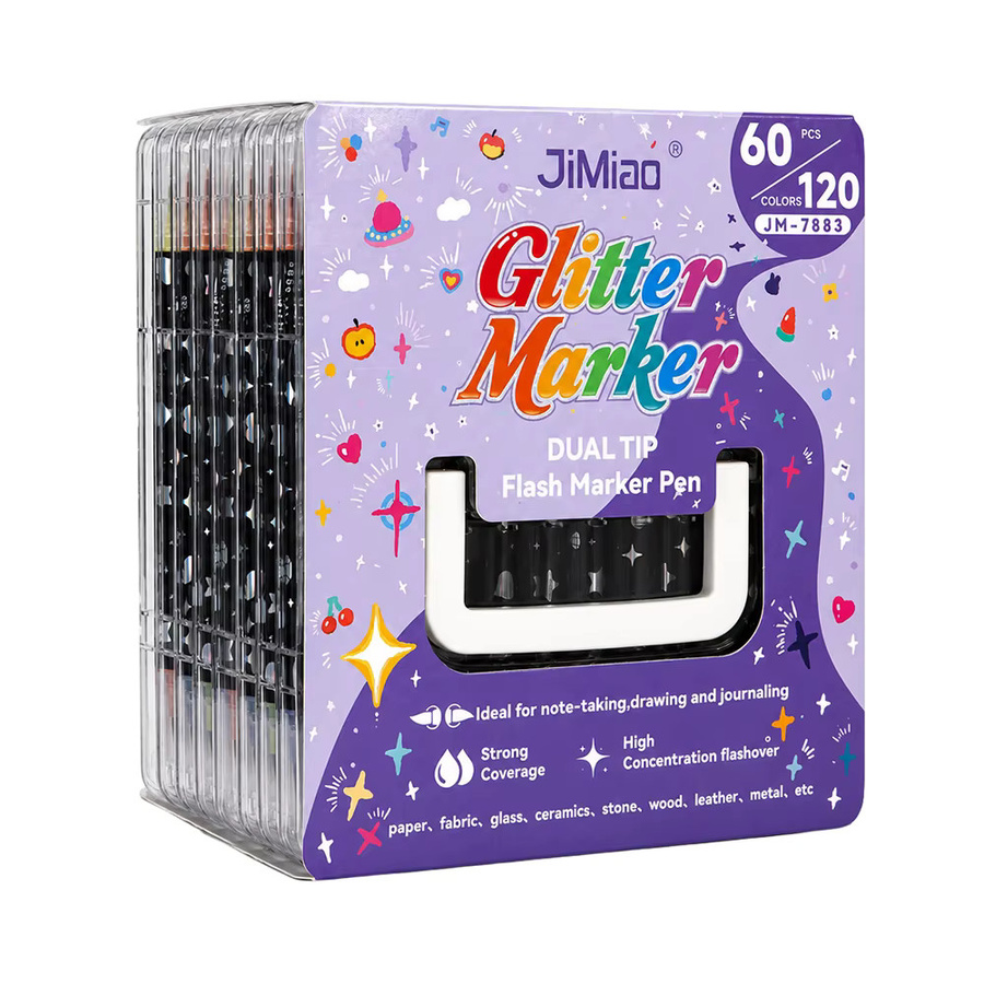 Zweifarbige Glitzer-Marker in Multicolour für Journaling, Scrapbooking und DIY-Bastelbedarf - Bild 6