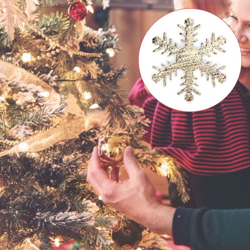 GoolRC 200 Stück Weihnachts Schneeflocken Tischkonfetti aus Vliesstoff in Gold für Partydekoration - Bild 2