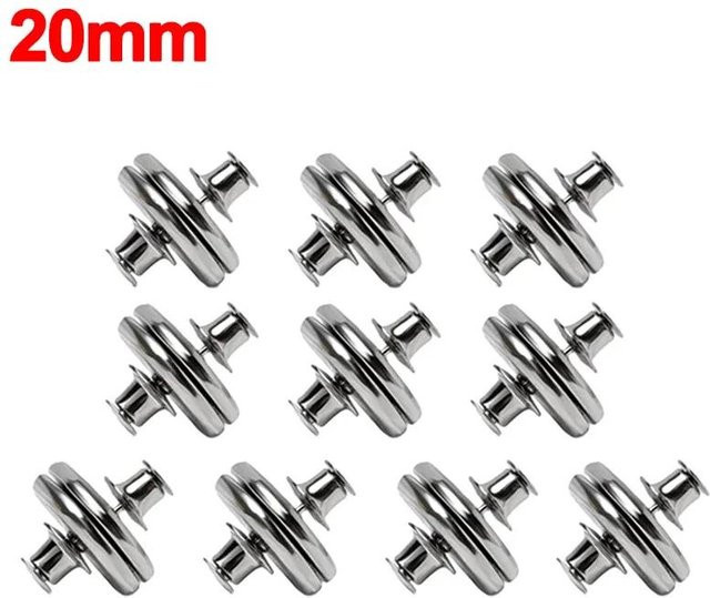 Magnetische Vorhangknöpfe aus Metall in Silber, nagelfreie Vorhangschließe als abnehmbare Magnetschnalle für deine Vorhänge - Bild 1