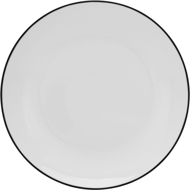 Dessertteller LUNA BLACK LINE in Weiß - Bild 1