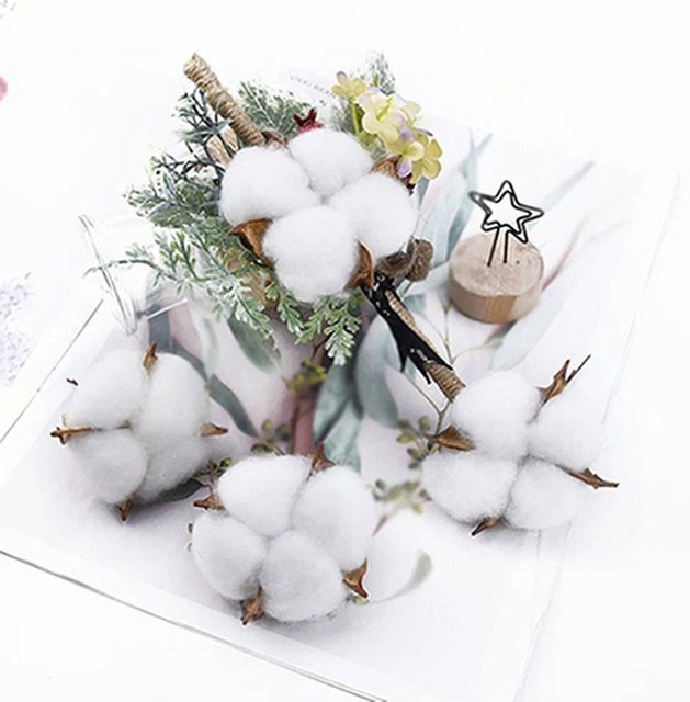 XIAOYINMO Künstliche Baumwollbälle in Weiß für DIY-Dekoration, Kränze und Hochzeiten - Bild 1