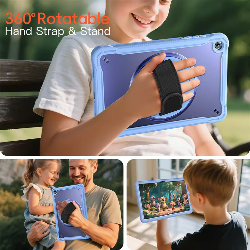 Stoßfeste Kinder Schutzhülle für Samsung Galaxy Tab A9 und Tab A11 Plus in Blau - Bild 4