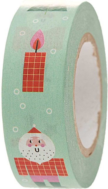 Rico Design Paper Poetry Washi Tape Weihnachtsfiguren mint 1,5 cm x 10 m - Bild 1