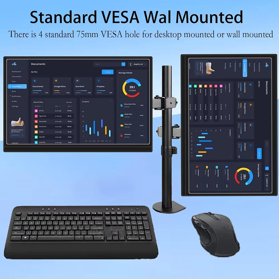 Pisichen Tragbarer 17,3 Zoll Monitor mit USB-C und HDMI, Externer LCD-Bildschirm in Schwarz für PC, Mac, Laptop, Smartphone, Xbox und Switch - Bild 6
