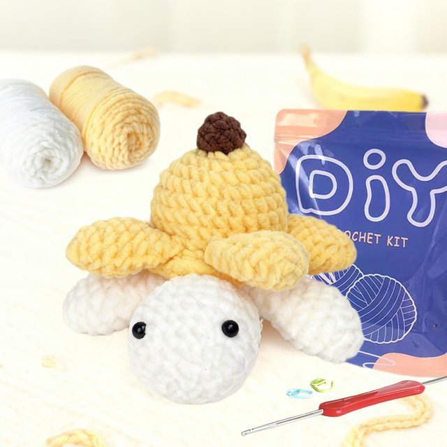 YAMAXIN Bananenschildkröten-Häkelset, Häkel-DIY-Amigurumi-Haken-Set, 1-teiliges Set - Bild 1