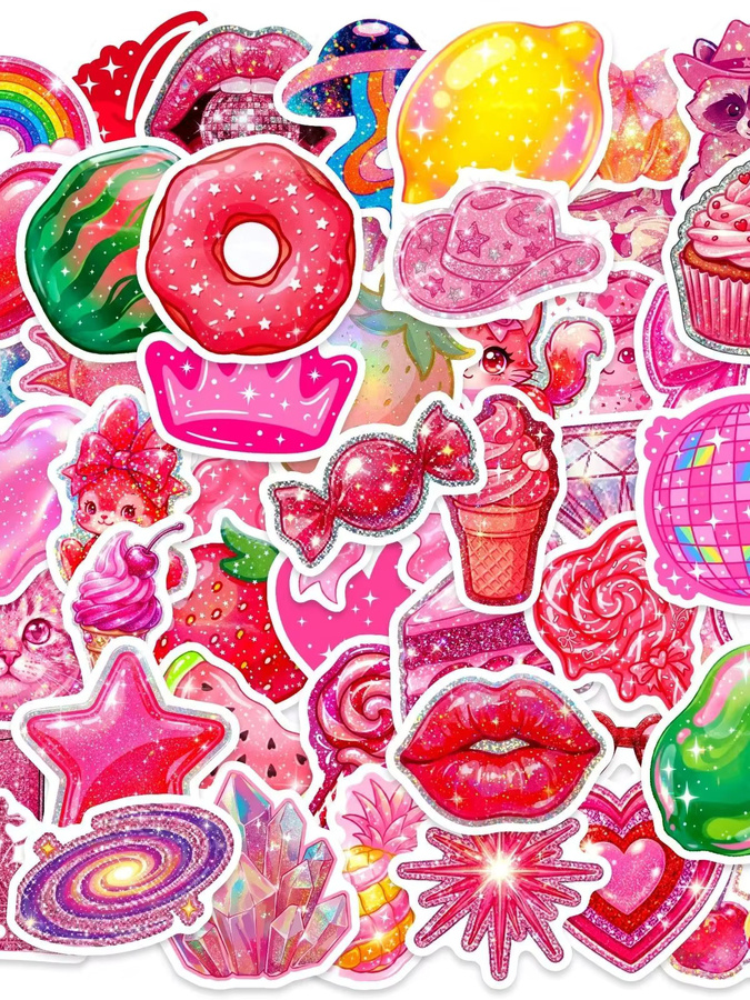 GOGOTU Süßigkeiten-Donut-Graffiti-Aufkleber, 50-teiliges Set, multicolour - Bild 2
