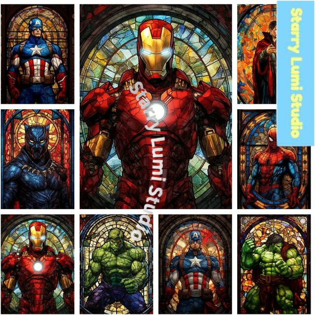 KAYOU Avengers 5D Diamantmalerei DIY Set mit Marvel Charakteren in Multicolour - Bild 1