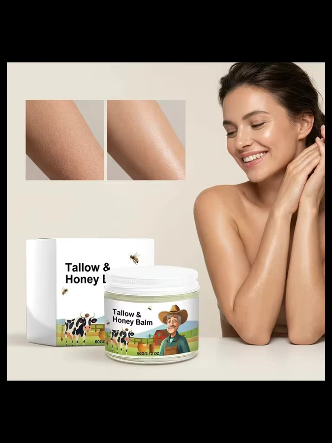 Hoygi Bio-Rindertalg-Balsam mit Rohhonig, Feuchtigkeitscreme für das Gesicht - Bild 4