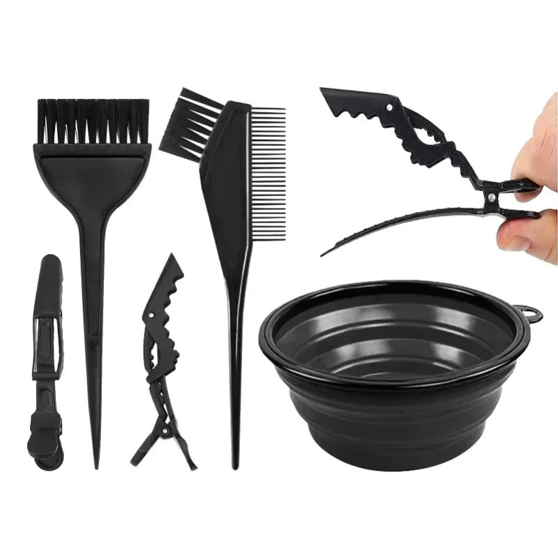 5-teiliges Haarfärbeset mit Kamm, Bürste und Farbstoffschale - Bild 5