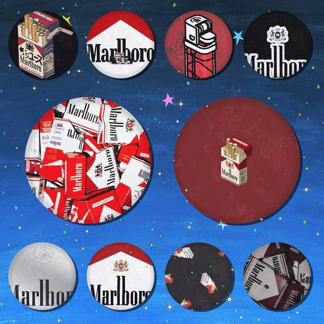 Brosche Cartoon Runde, 75x75 mm, 25x25 mm - Bild 1