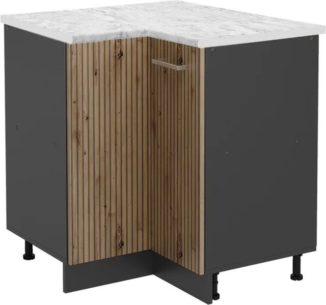 Vicco Eckunterschrank R-Line Artisan-Eiche/Anthrazit B: 75,6 cm, T: 60,0 cm, H: 81,6 cm - Bild 1