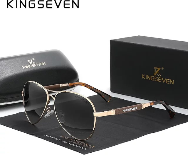 Kingseven Sonnenbrille Aviator, Metall, Vollrand, polarisiert, Unisex - Bild 1