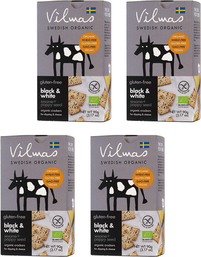Vilmas Black & White Bio-Cracker 4 x 90 g - Bild 1
