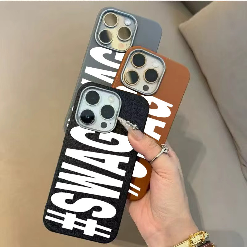 SWAG Handyhülle mit Lichee-Muster für iPhone, stoßfeste weiche Schutzhülle, braun/mehrfarbig - Bild 2