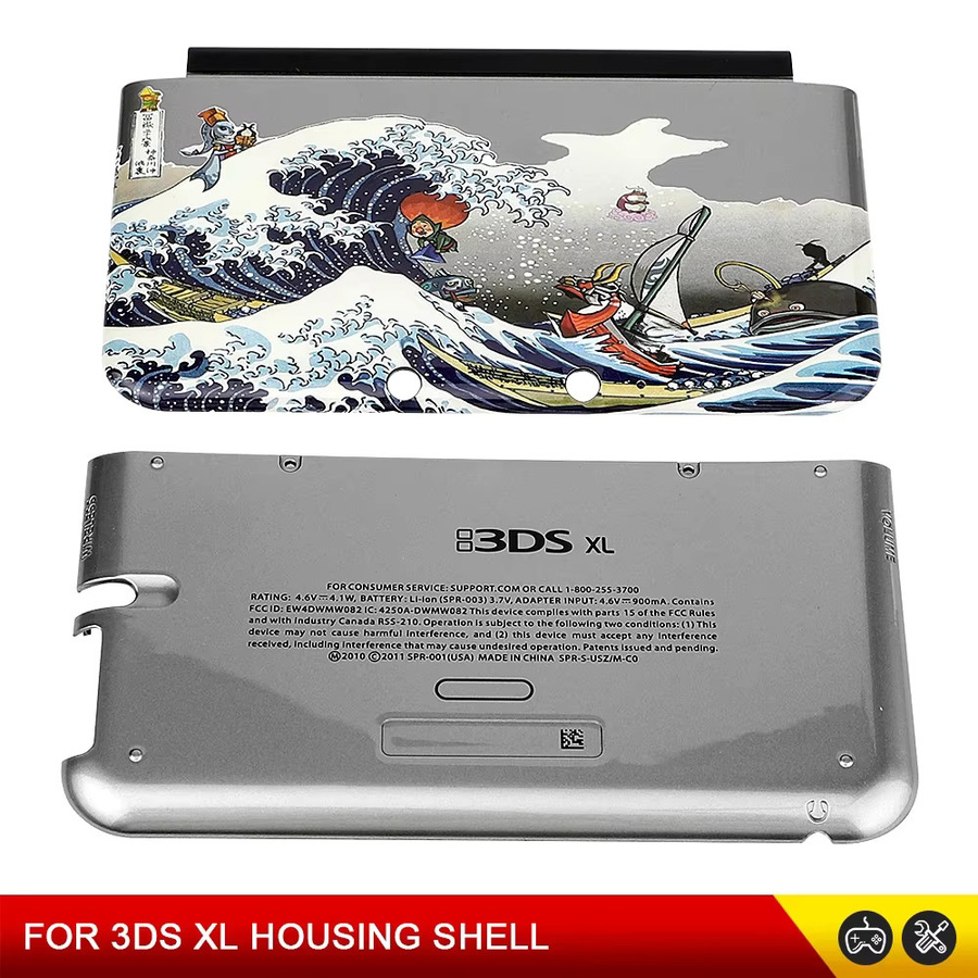 HeroAngel Schutzhülle für 3DS XL und 3DS LL Vorder- und Rückgehäuse Abdeckung in Grau und Multicolour - Bild 3