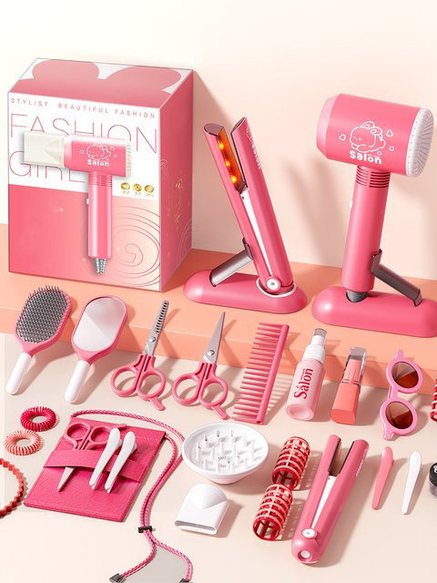 BEI JESS Make-Up Spielzeug Simulation Haarschnitt Kit, Rosa / Pink - Bild 1
